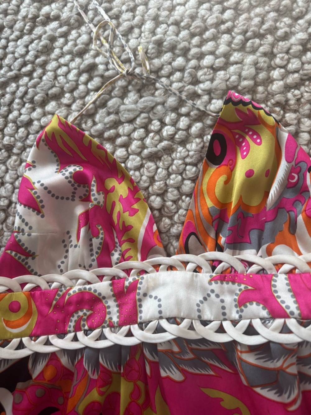 Alice & Trixie Halter Dress in Pink, Orange & Gray, lime green - Picture 6 of 11